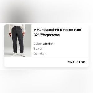 Excellent Condition ABC Pants Relaxed Fit 5 Pocket Pant 32” *Warpstreme